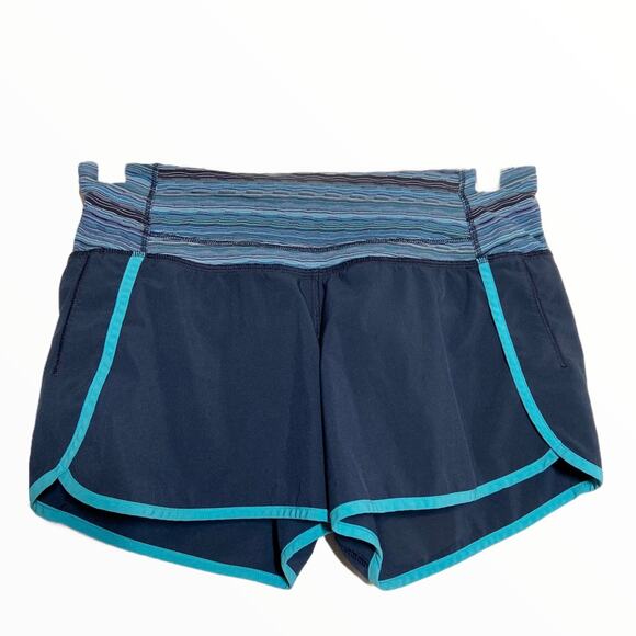 Lululemon Run Times Short Inkwell Space Dye Twist Naval Blue Peacock Blue 4 - Picture 2 of 6